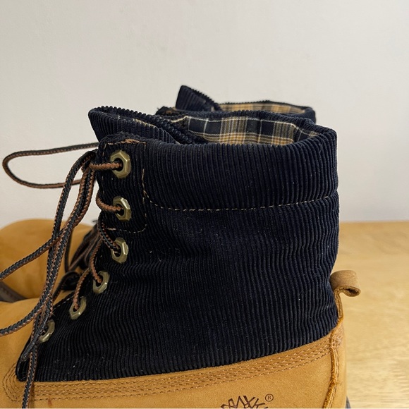 Timberland Wheat and Plaid Nubuck Tan Corduroy Waterproof Winter Boots Size 7 - Picture 12 of 16